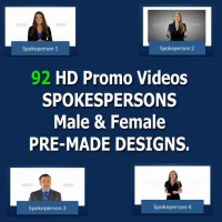 92 SPOKESPERSON HD PROMO VIDEOS - white label videos with commercial rights